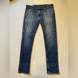 Hollister Men's Dark Blue Skinny Jeans